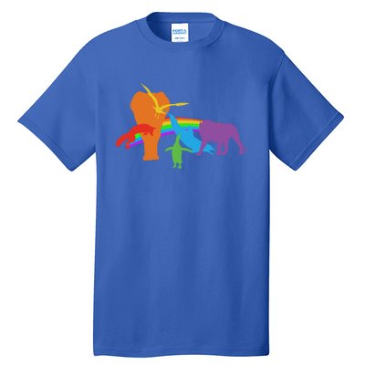 Lgbtq Community Pride Rainbow Wildlife Equal Rights Cool Gift Tall T-Shirt