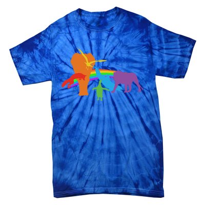 Lgbtq Community Pride Rainbow Wildlife Equal Rights Cool Gift Tie-Dye T-Shirt