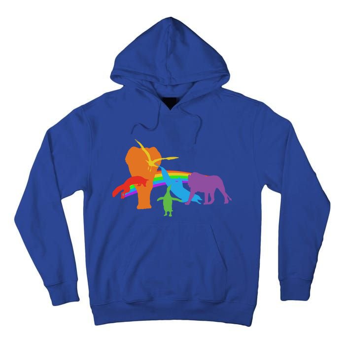 Lgbtq Community Pride Rainbow Wildlife Equal Rights Cool Gift Tall Hoodie