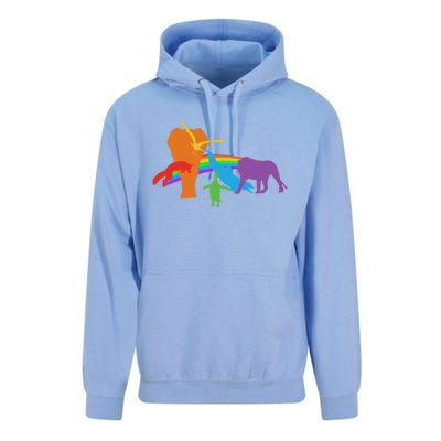 Lgbtq Community Pride Rainbow Wildlife Equal Rights Cool Gift Unisex Surf Hoodie