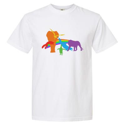 Lgbtq Community Pride Rainbow Wildlife Equal Rights Cool Gift Garment-Dyed Heavyweight T-Shirt