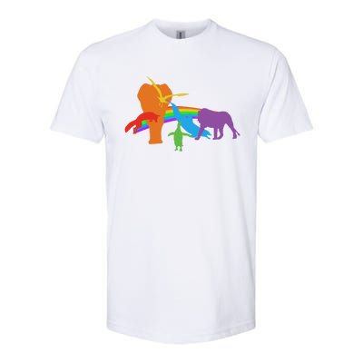 Lgbtq Community Pride Rainbow Wildlife Equal Rights Cool Gift Softstyle CVC T-Shirt