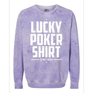 Lucky Charm Poker Texas Holdem Casino Poker Face Gambling Online Poker Colorblast Crewneck Sweatshirt