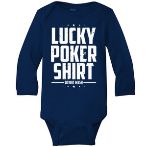 Lucky Charm Poker Texas Holdem Casino Poker Face Gambling Online Poker Baby Long Sleeve Bodysuit