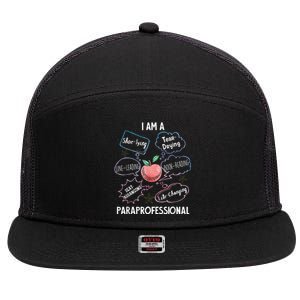 Life Changing Paraprofessional Para Squad Paraprofessional 7 Panel Mesh Trucker Snapback Hat