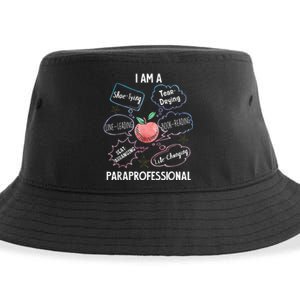 Life Changing Paraprofessional Para Squad Paraprofessional Sustainable Bucket Hat