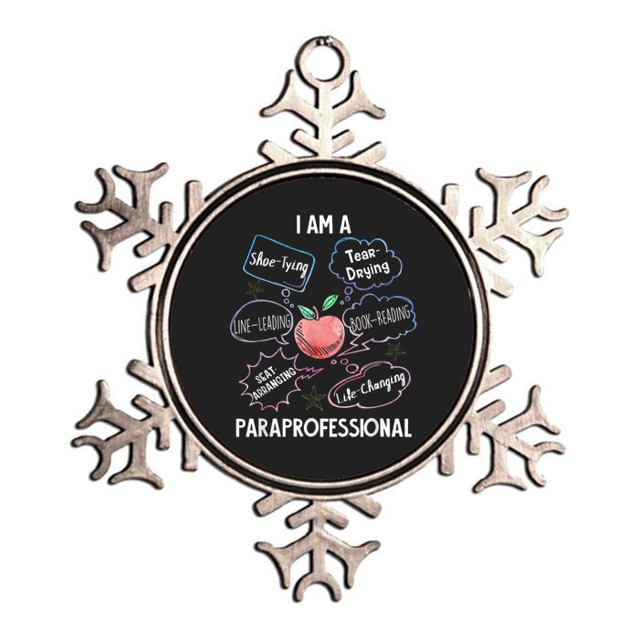 Life Changing Paraprofessional Para Squad Paraprofessional Metallic Star Ornament