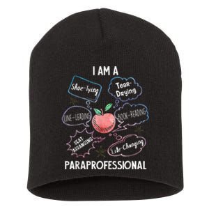 Life Changing Paraprofessional Para Squad Paraprofessional Short Acrylic Beanie