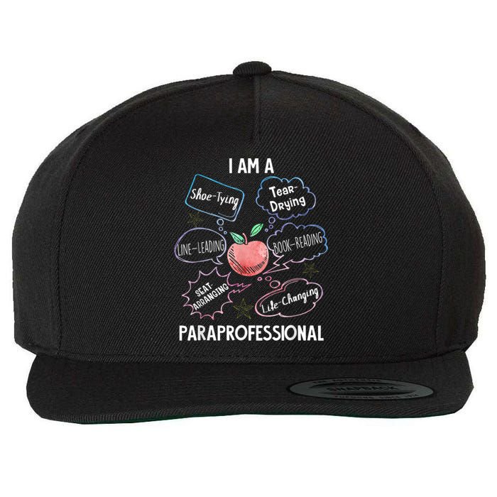 Life Changing Paraprofessional Para Squad Paraprofessional Wool Snapback Cap