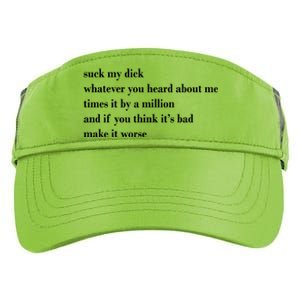 Leah Confessional Quote Adult Drive Performance Visor