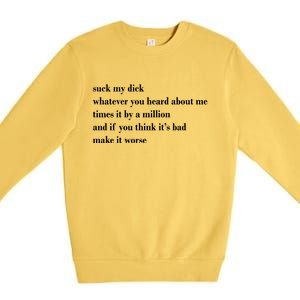 Leah Confessional Quote Premium Crewneck Sweatshirt