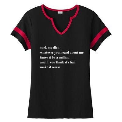 Leah Confessional Quote Ladies Halftime Notch Neck Tee