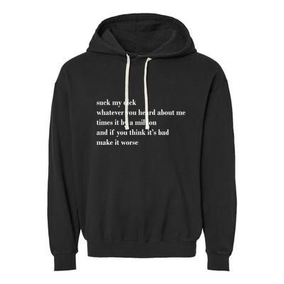 Leah Confessional Quote Garment-Dyed Fleece Hoodie
