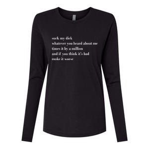 Leah Confessional Quote Womens Cotton Relaxed Long Sleeve T-Shirt