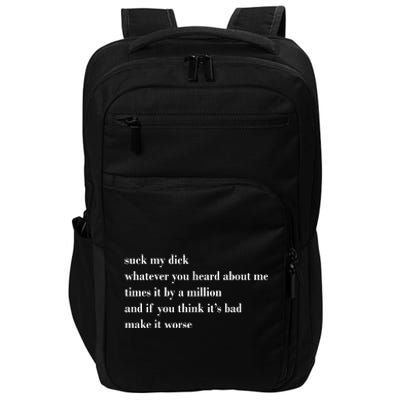 Leah Confessional Quote Impact Tech Backpack