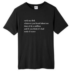 Leah Confessional Quote Tall Fusion ChromaSoft Performance T-Shirt