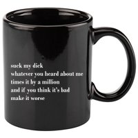 Leah Confessional Quote 11oz C Handle Ceramic Mug
