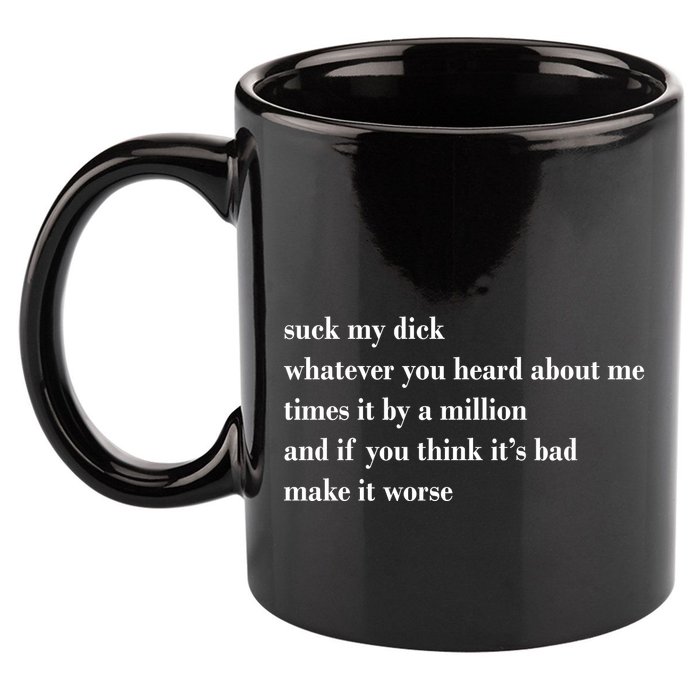 Leah Confessional Quote 11oz C Handle Ceramic Mug