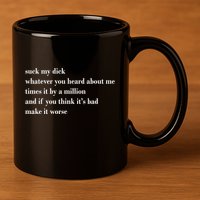 Leah Confessional Quote 11oz C Handle Ceramic Mug