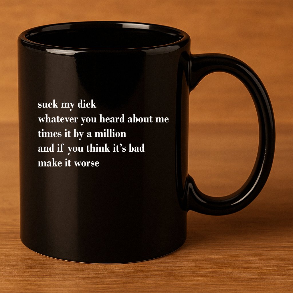 Leah Confessional Quote 11oz C Handle Ceramic Mug