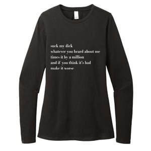 Leah Confessional Quote Womens CVC Long Sleeve Shirt