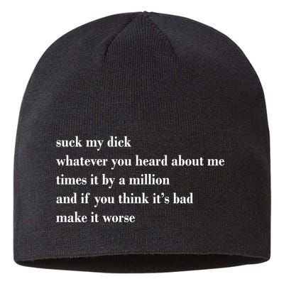 Leah Confessional Quote Sustainable Beanie