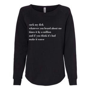 Leah Confessional Quote Womens California Wash Sweatshirt