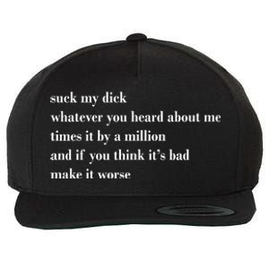 Leah Confessional Quote Wool Snapback Cap