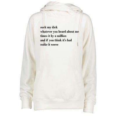 Leah Confessional Quote Womens Funnel Neck Pullover Hood