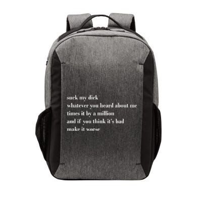 Leah Confessional Quote Vector Backpack