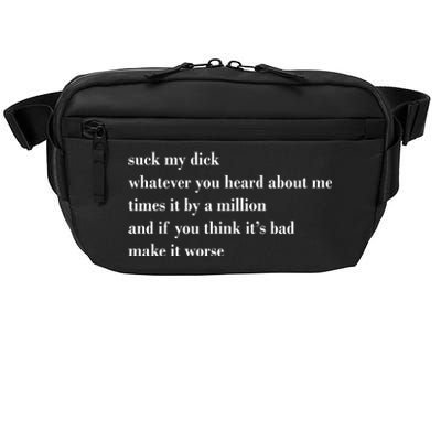 Leah Confessional Quote Crossbody Pack