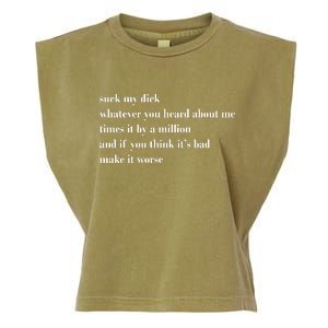 Leah Confessional Quote Garment-Dyed Women's Muscle Tee