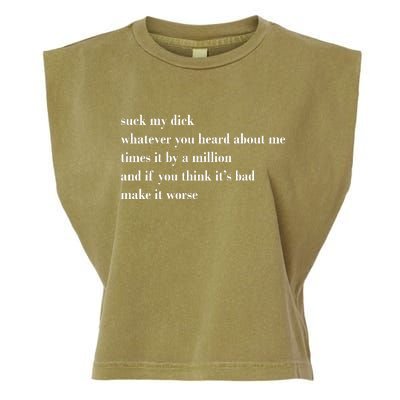 Leah Confessional Quote Garment-Dyed Women's Muscle Tee