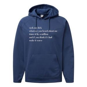 Leah Confessional Quote Performance Fleece Hoodie