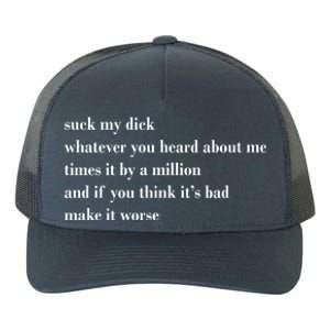 Leah Confessional Quote Yupoong Adult 5-Panel Trucker Hat