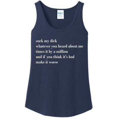 Leah Confessional Quote Ladies Essential Tank