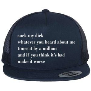 Leah Confessional Quote Flat Bill Trucker Hat