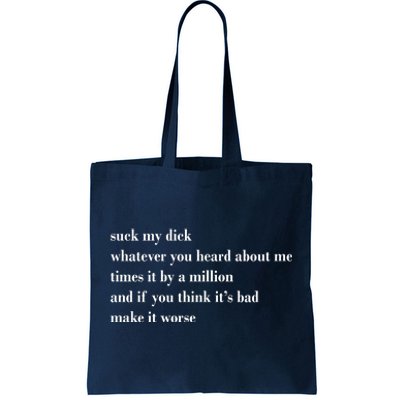 Leah Confessional Quote Tote Bag