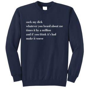 Leah Confessional Quote Tall Sweatshirt