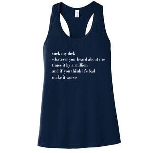 Leah Confessional Quote Women's Racerback Tank