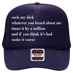 Leah Confessional Quote High Crown Mesh Back Trucker Hat