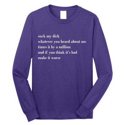 Leah Confessional Quote Long Sleeve Shirt