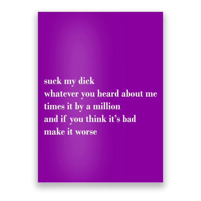 Leah Confessional Quote Poster