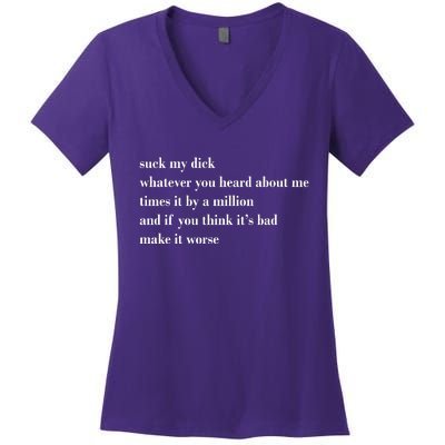 Leah Confessional Quote Women's V-Neck T-Shirt