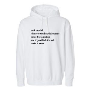 Leah Confessional Quote Garment-Dyed Fleece Hoodie