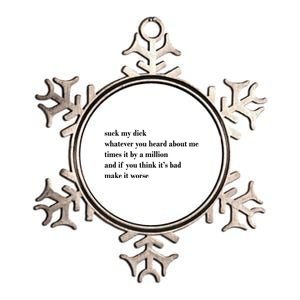 Leah Confessional Quote Metallic Star Ornament