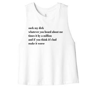 Leah Confessional Quote Women's Racerback Cropped Tank