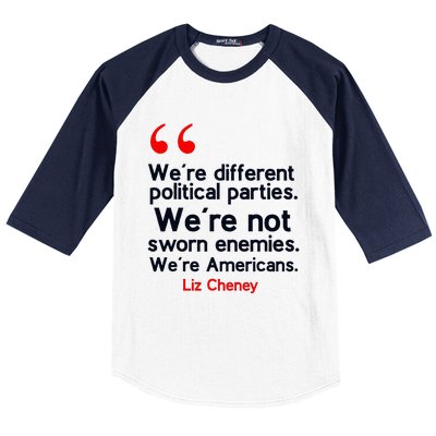 Liz Cheney Quote Baseball Sleeve Shirt