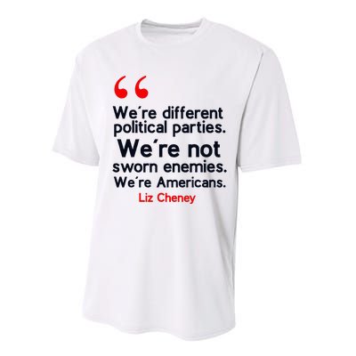 Liz Cheney Quote Performance Sprint T-Shirt