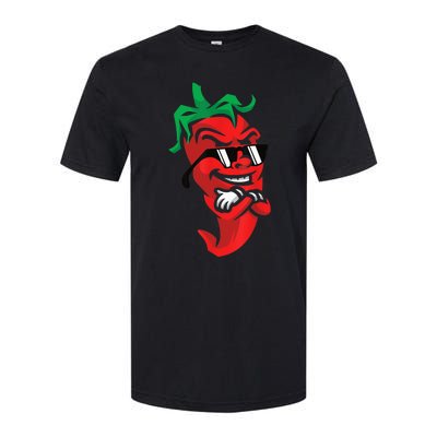 Lazy Cool Red Chili Pepper Mexican Spicy Hot Food Lover Softstyle® CVC T-Shirt